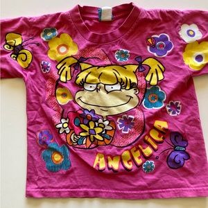 Vintage Pink 1990’s 90’s 1998 Angelica Rugrats T-shirt Girls 7/8 Nickelodeon